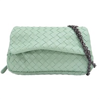 酪梨綠 羊皮編織 intrecciato小元寶包 肩背包【BOTTEGA VENETA BV 寶緹嘉】