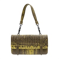 卡其色 牛皮 Duo 肩背包【BOTTEGA VENETA BV 寶緹嘉】 329755