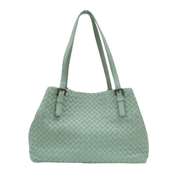 淺綠色 編織羊皮 Cesta 肩背包【BOTTEGA VENETA BV 寶緹嘉】