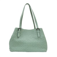 淺綠色 編織羊皮 Cesta 肩背包【BOTTEGA VENETA BV 寶緹嘉】