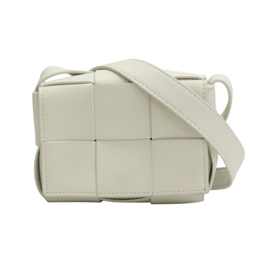 白色 編織 羊皮 cassette mini 肩背包 666688【BOTTEGA VENETA 寶緹嘉】 666688