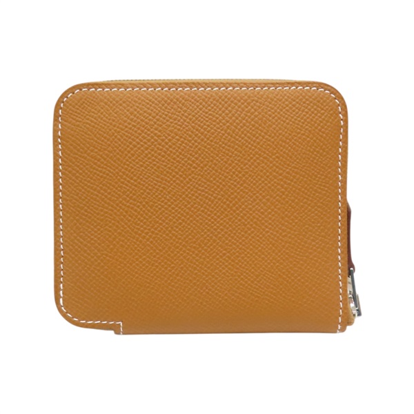 金棕色 Epsom牛皮 Silk'In 短夾 K刻 銀釦【HERMES 愛馬仕】 H087100CK