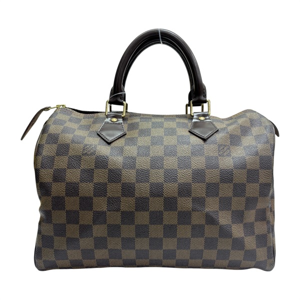 棕色 棋盤格帆布 Speedy 30 波士頓 手提包 金和【LOUIS VUITTON LV 路易威登】 N41531