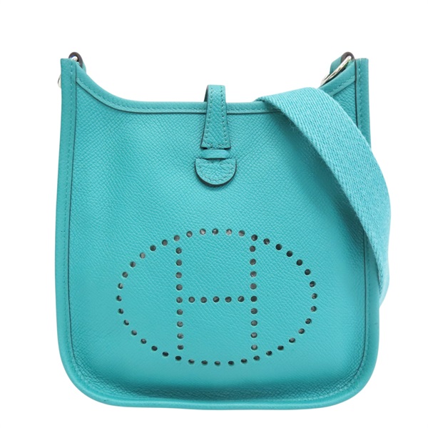 孔雀藍 Clemence牛皮 Evelyne 16 肩背包 A刻【HERMES 愛馬仕】 H069426CC