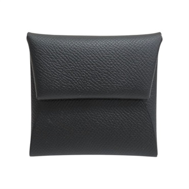 黑色 Epsom牛皮 Bastia 扣式 零錢包 B刻【HERMES 愛馬仕】 041054CK89