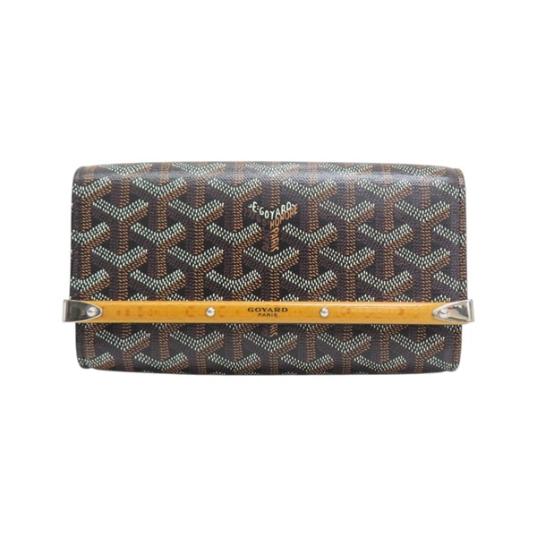 黑色 Goyardine 帆布 Monte-Carlo Mini 肩背包 無背帶【GOYARD 高雅德】 MONTE2MINTY01CL01P