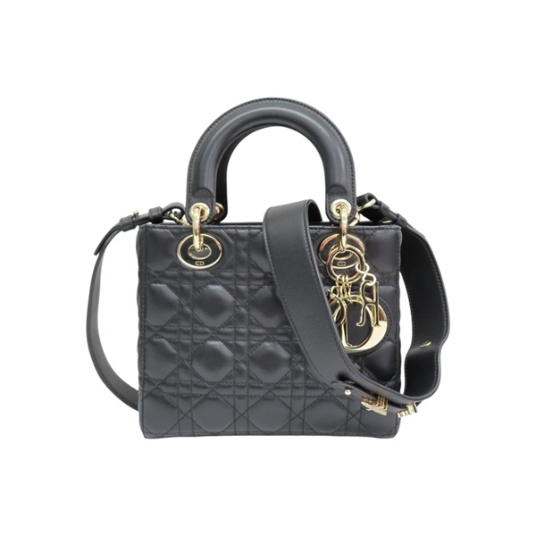 黑色羊皮 Lady Dior My ABCDior 小型 兩用包 M0538ONGE【Dior 迪奧】 M0538ONGE