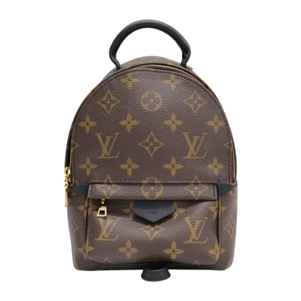 棕色 原花帆布 Palm Springs Mini 後背包【LOUIS VUITTON LV 路易威登】 M44873