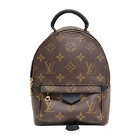 棕色 原花帆布 Palm Springs Mini 後背包【LOUIS VUITTON LV 路易威登】 M44873