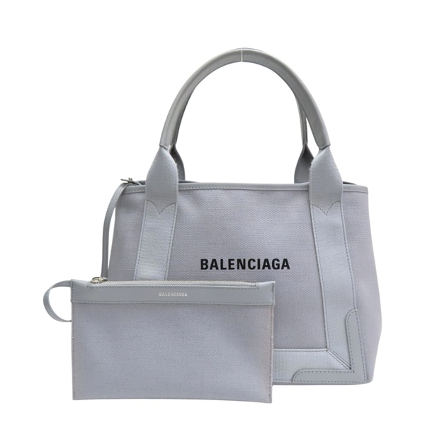 灰色帆布 Navy Cabas S 手提包【Balenciaga 巴黎世家】 339933