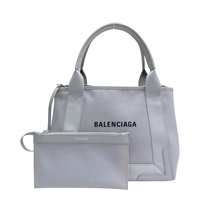 灰色帆布 Navy Cabas S 手提包【Balenciaga 巴黎世家】 339933