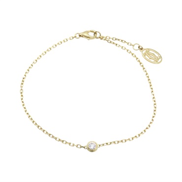 18K黃金 單鑽 Cartier d'Amour 手鏈【Cartier 卡地亞】 B6043300