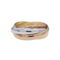 18K 三色三金 Trinity 三環戒指 50【Cartier 卡地亞】 B40856150
