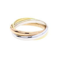 18K 三色三金 Trinity 三環戒指【Cartier 卡地亞】 B4235100