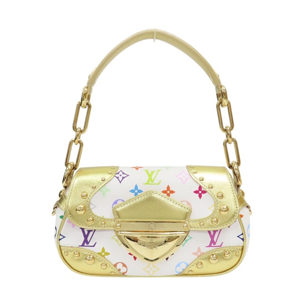 金/白色 原花帆布 Multicolore Marilyn All 肩背包 M40206【LOUIS VUITTON LV 路易威登】 M40206