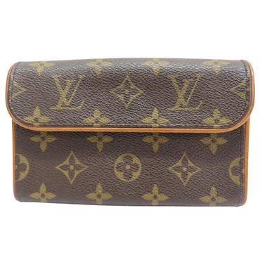 棕色 原花 帆布 Pochette Florentine XS 腰包【LOUIS VUITTON LV 路易威登】 M51855