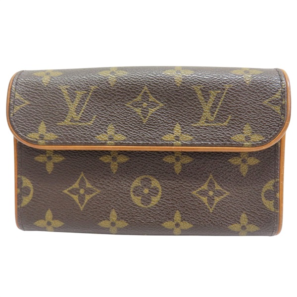 棕色 原花 帆布 Pochette Florentine XS 腰包【LOUIS VUITTON LV 路易威登】 M51855