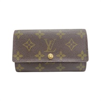 棕色 原花帆布 Tresor 扣式中夾【LOUIS VUITTON LV 路易威登】 M61735