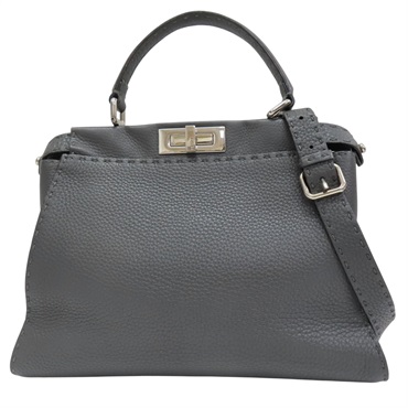 瀝青灰色 牛皮 Peekaboo 兩用包 8BN290 【二手名牌BRAND OFF】 8BN290