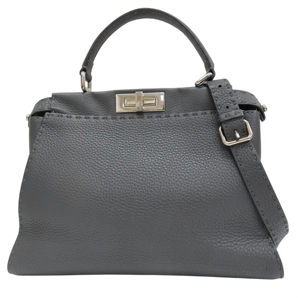 瀝青灰色 牛皮 Peekaboo 兩用包 8BN290 【二手名牌BRAND OFF】 8BN290