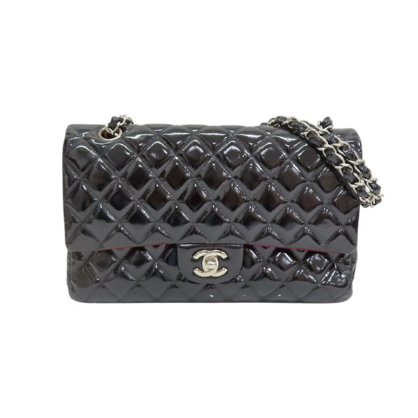 黑色漆皮 Coco 25 鍊帶 肩背包 A01112 無卡【CHANEL 香奈兒】 A01112