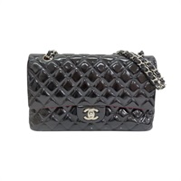 黑色漆皮 Coco 25 鍊帶 肩背包 A01112 無卡【CHANEL 香奈兒】 A01112