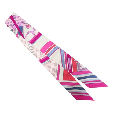 桃紅色 絲綢 George Washington Carriage 絲巾【HERMES 愛馬仕】