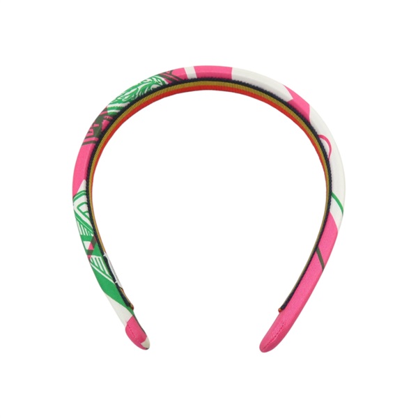 粉色 絲綢  絲巾髮箍【HERMES 愛馬仕】