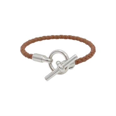 棕色 Glenan H 銀扣手鏈 T1【HERMES 愛馬仕】
