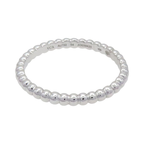 18K白金 Perlee 金珠 戒指 #54【Van Cleef & Arpels 梵克雅寶】 VCARPJME00