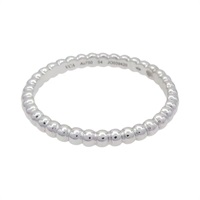 18K白金 Perlee 金珠 戒指 #54【Van Cleef & Arpels 梵克雅寶】 VCARPJME00