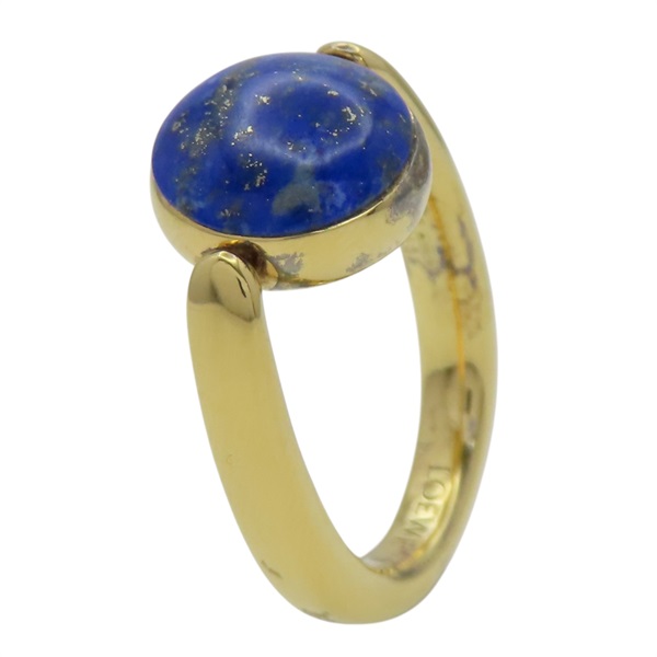 925純銀 Anagram Pebble 金屬 卵石 圓釦 戒指【LOEWE 羅威】