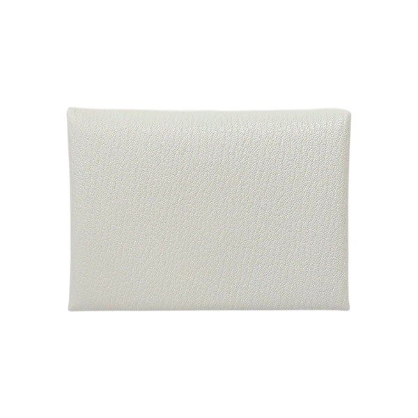 珍珠灰色色 Chevre mysore牛皮 Calvi Duo 卡夾 名片夾 W刻【HERMES 愛馬仕】