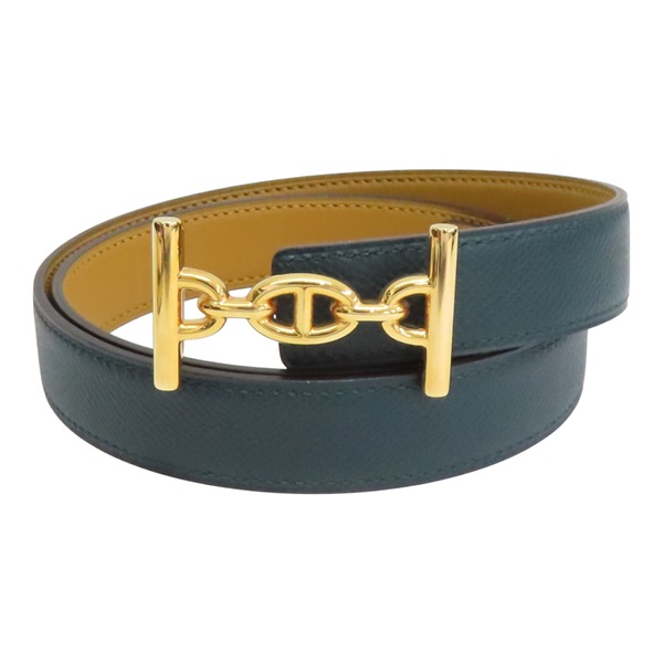 綠色 EPSOM牛皮 皮帶 B刻 75CM【HERMES 愛馬仕】