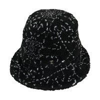 黑色 棉布 CC Logo Bucket 帽子【CHANEL 香奈兒】 e58195f