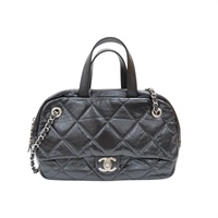 黑色 菱格紋 羊皮 Express Bowling 兩用包【CHANEL 香奈兒】