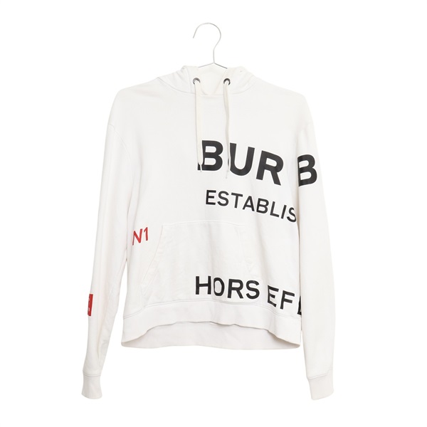 BURBERRY 巴寶莉 長袖連帽衫 M 白色 棉質 8017166