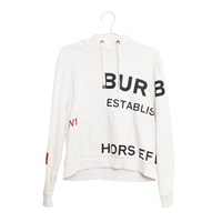 BURBERRY 巴寶莉 長袖連帽衫 M 白色 棉質 8017166