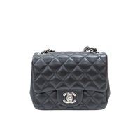 黑色 菱格紋 羊皮 Mini Coco 17 鍊帶 肩背包【CHANEL 香奈兒】 A35200