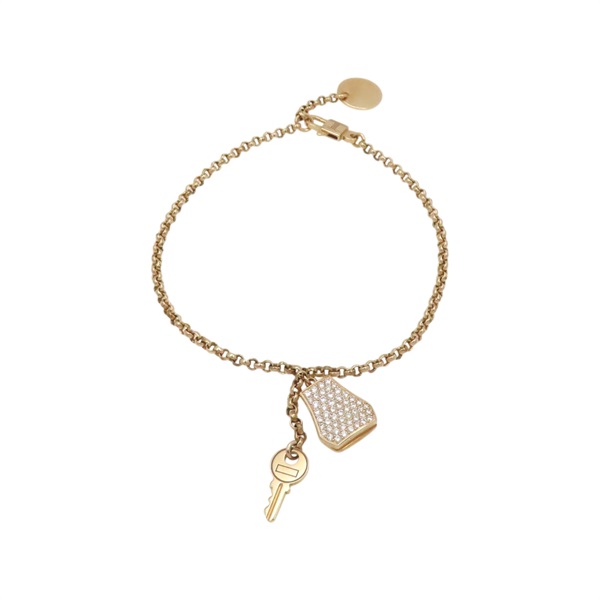 18K玫瑰金 Kelly Clochette 手鍊【HERMES 愛馬仕】 H220463B 00SH