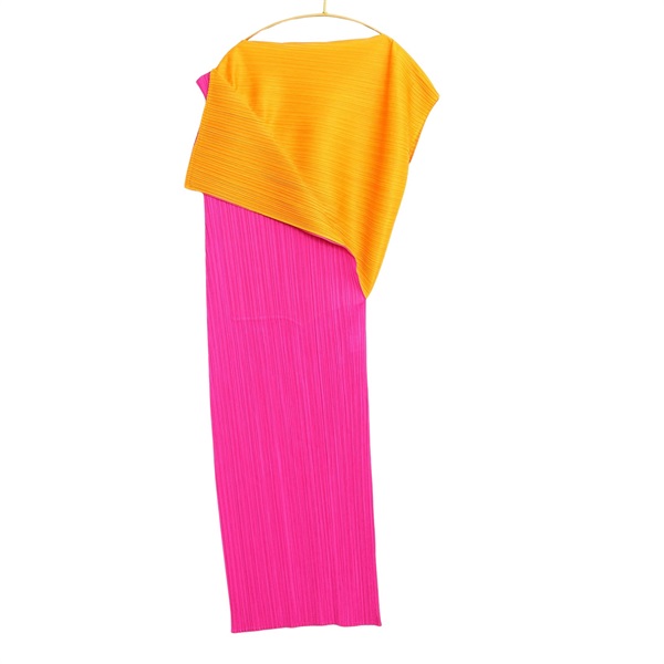 PLEATS PLEASE Bird of Paradise Dress 長洋裝 橘/桃粉色 一生摺 pp38jh433