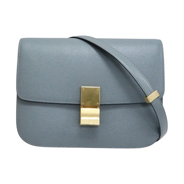 藍色牛皮 Classic Box 肩背包【CELINE 賽琳】