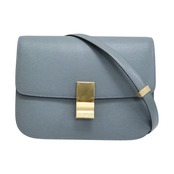 藍色牛皮 Classic Box 肩背包【CELINE 賽琳】
