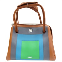 棕/灰/藍/綠色 牛皮 肩背包【LOEWE 羅威】