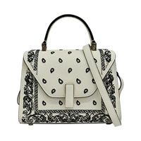 白色牛皮 黑色線繡 Iside Micro 肩背包【VALEXTRA】