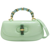 綠色 亮面牛皮 肩背包【GUCCI 古馳】 827750