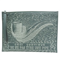 綠色 牛皮 Pin D pouch MM 手拿包【DELVAUX 徳爾沃】