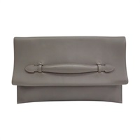 錫器灰 Evercolor牛皮 Pliplat 手拿包 □R刻【HERMES 愛馬仕】