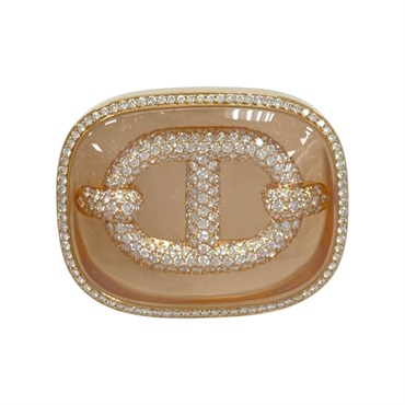 18K玫瑰金 鑽石 Chaine Dancre Zoom 戒指【HERMES 愛馬仕】