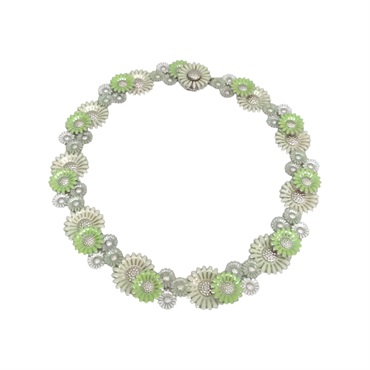 綠色 925純銀 花朵造型 Stine Goya聯名 項鍊【Georg Jensen 喬治·傑生】 20001103